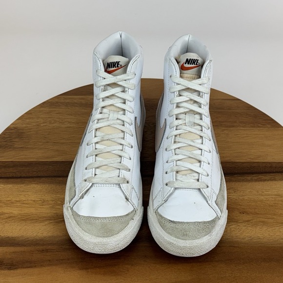 Womens Nike Blazer Mid '77 Vintage White‎ Leather Casual Sneakers Shoes Size 9 M - Picture 6 of 8